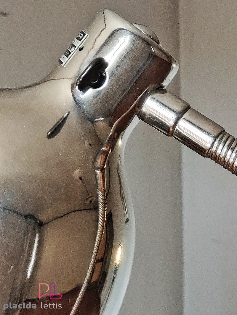 Lampada da terra vintage originale medica con cupola cromata, anni '60 – dettaglio 11