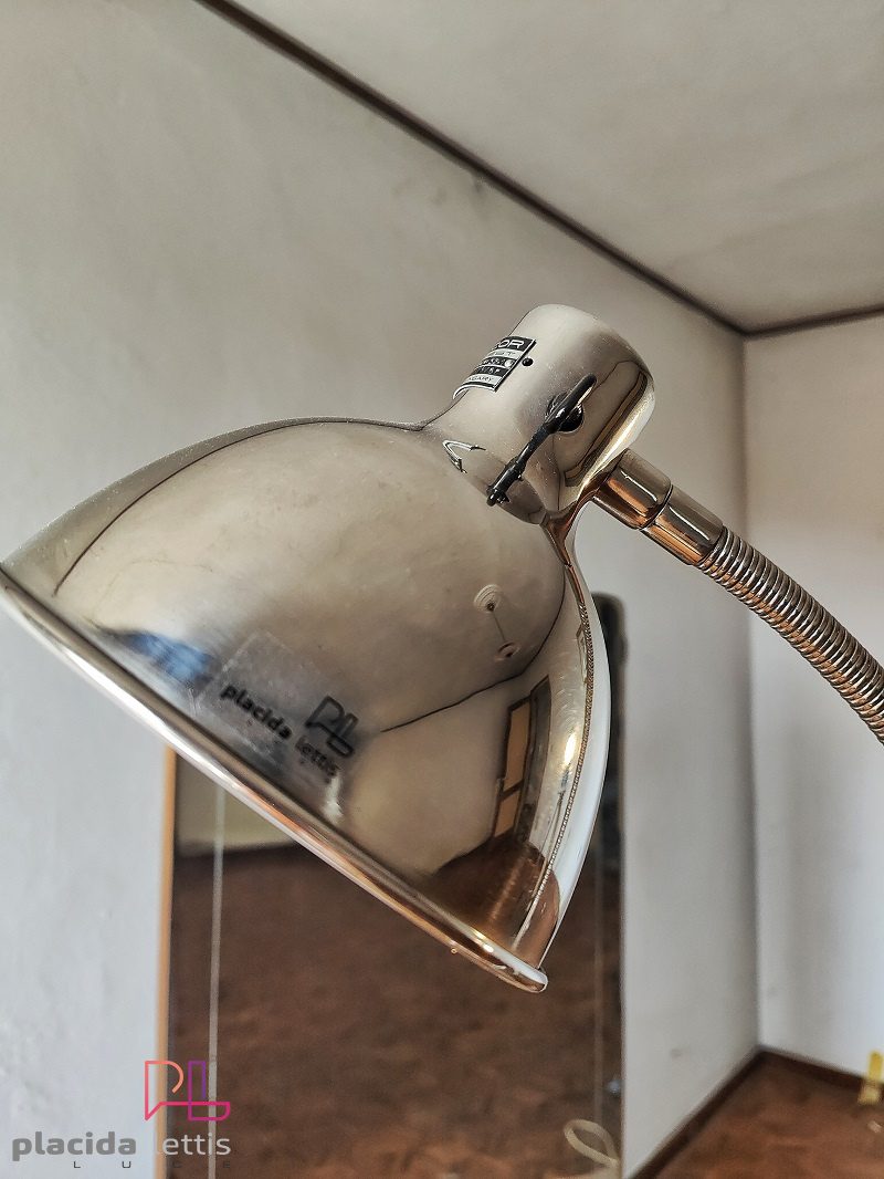 Lampada da terra vintage originale medica con cupola cromata, anni '60 – dettaglio 20
