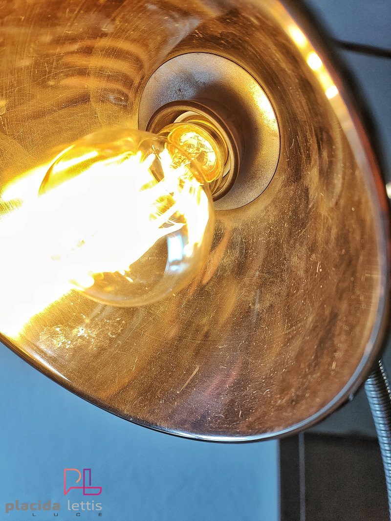 Lampada da terra vintage originale medica con cupola cromata, anni '60 – dettaglio 19