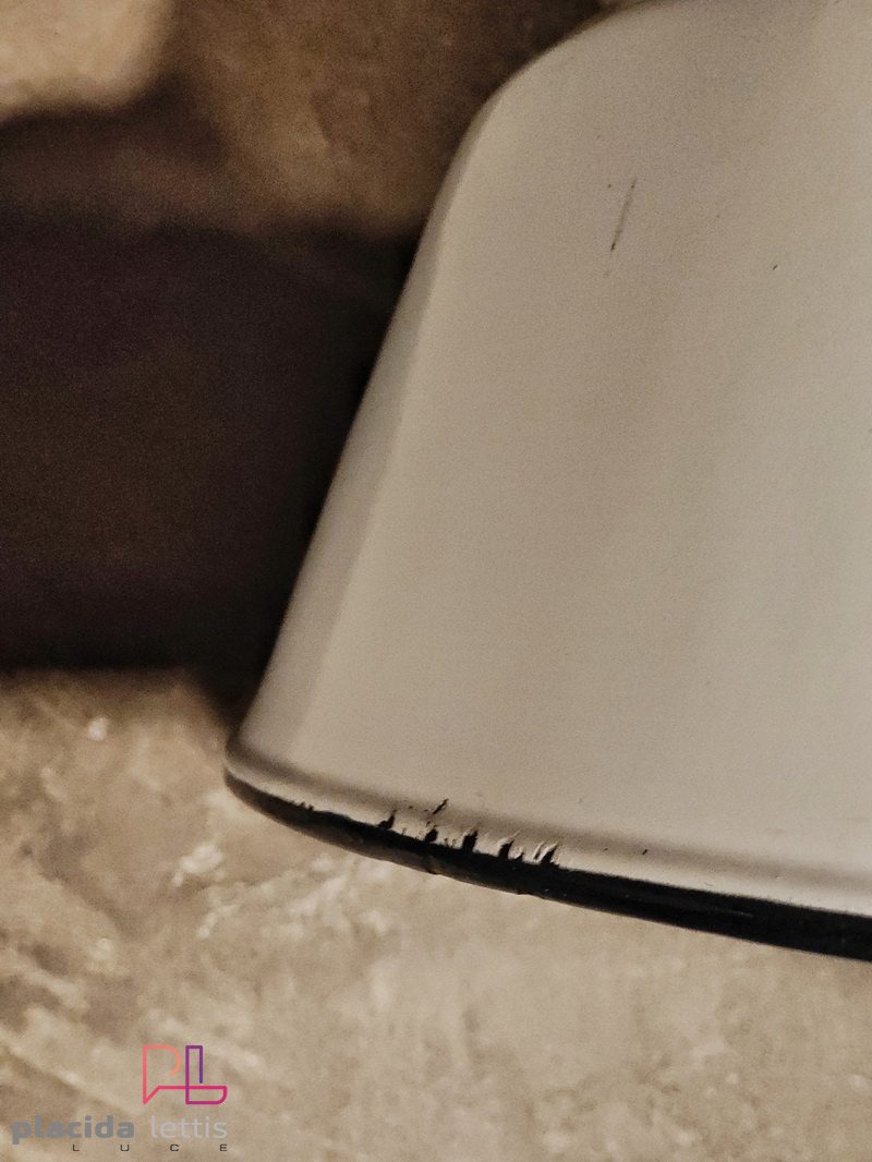 Lampada a sospensione vintage originale bianca, Ungheria anni '60 – dettaglio 21
