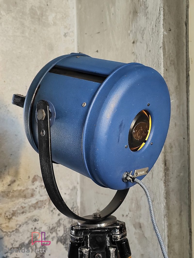 Riflettore teatrale vintage originale Furse blu, Inghilterra anni '60 – dettaglio 4