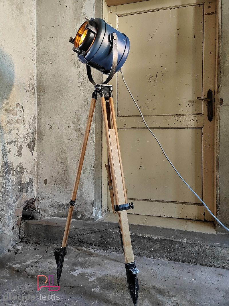 Riflettore teatrale vintage originale Furse blu, Inghilterra anni '60 – dettaglio 12
