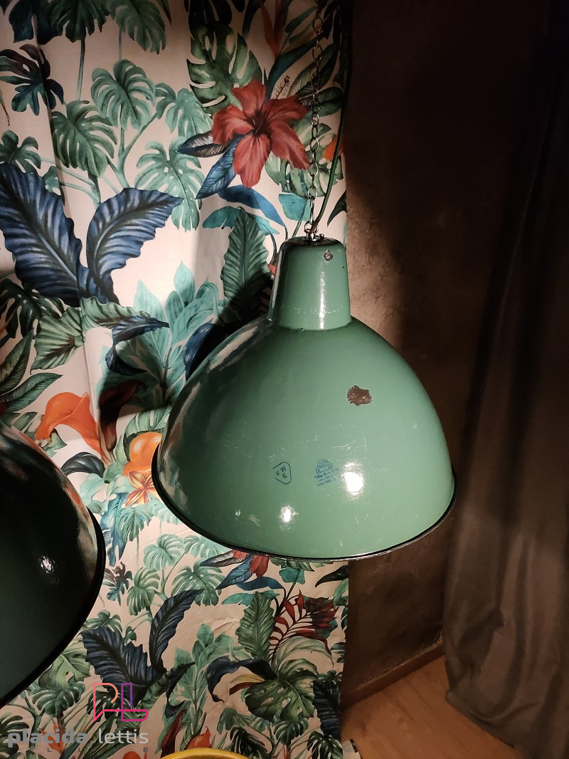 Splendide lampade, grande formato, bellissimo smalto originale