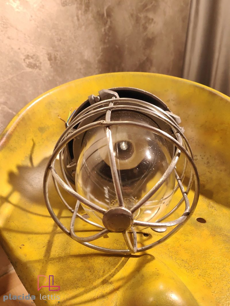 Original vintage explosion-proof pendant light by Polam, Poland 1970s – dettaglio 15