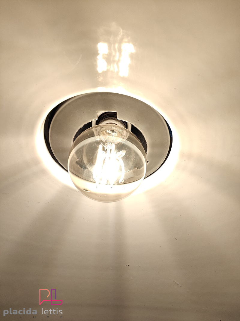 Lampada a sospensione vintage originale Mazdalux tortora, Inghilterra – dettaglio 11