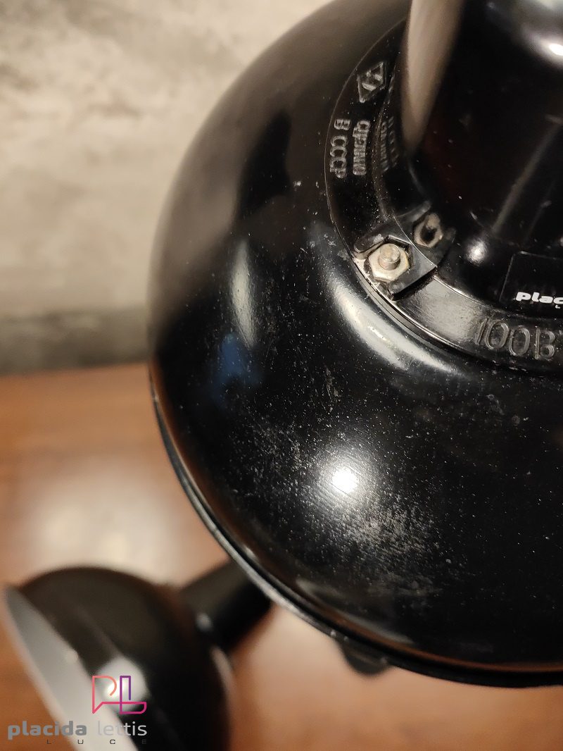 Lampada a sospensione vintage originale piccola nera, URSS anni '70 – dettaglio 15