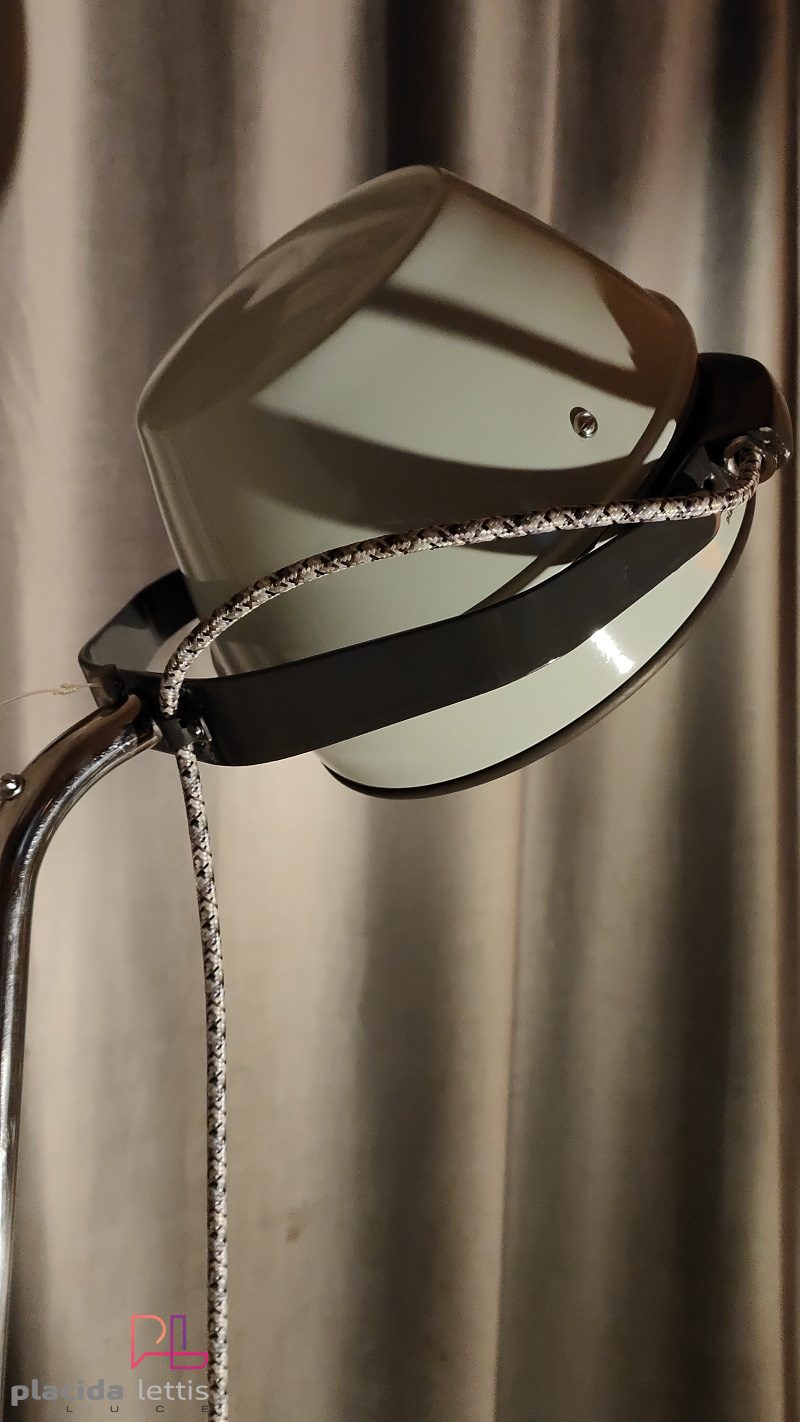 Lampada da terra vintage originale medica azzurra, Budapest anni '60 – dettaglio 8