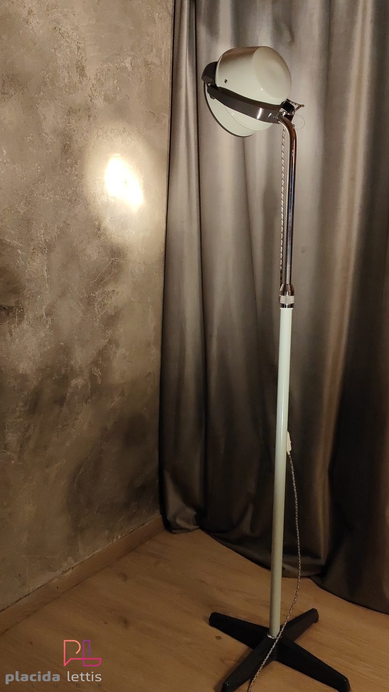 Lampada da terra vintage originale medica azzurra, Budapest anni '60 – dettaglio 11