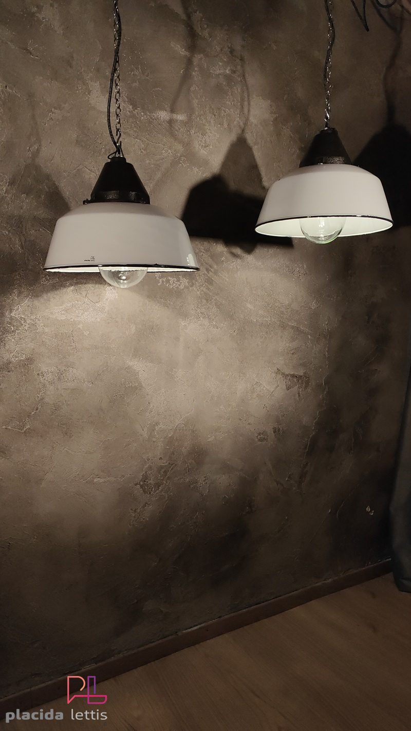 Lampada a sospensione vintage originale bianca, Ungheria anni '60 – dettaglio 12