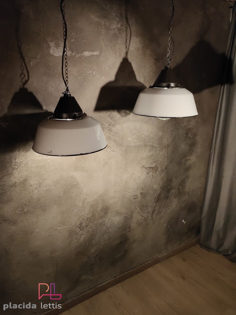 Lampada a sospensione vintage originale bianca, Ungheria anni '60 – dettaglio 9