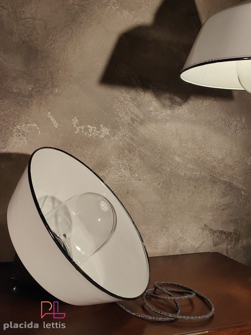 Lampada a sospensione vintage originale bianca, Ungheria anni '60 – dettaglio 15