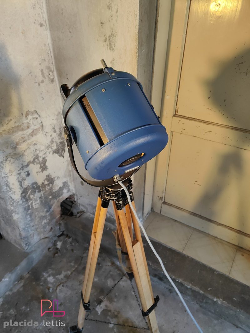 Riflettore teatrale vintage originale Furse blu, Inghilterra anni '60 – dettaglio 15