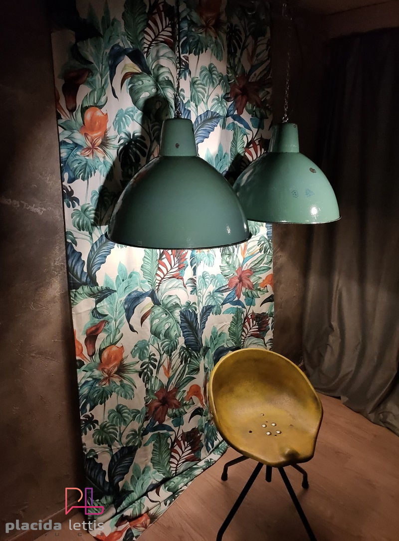 Splendide lampade, grande formato, bellissimo smalto originale
