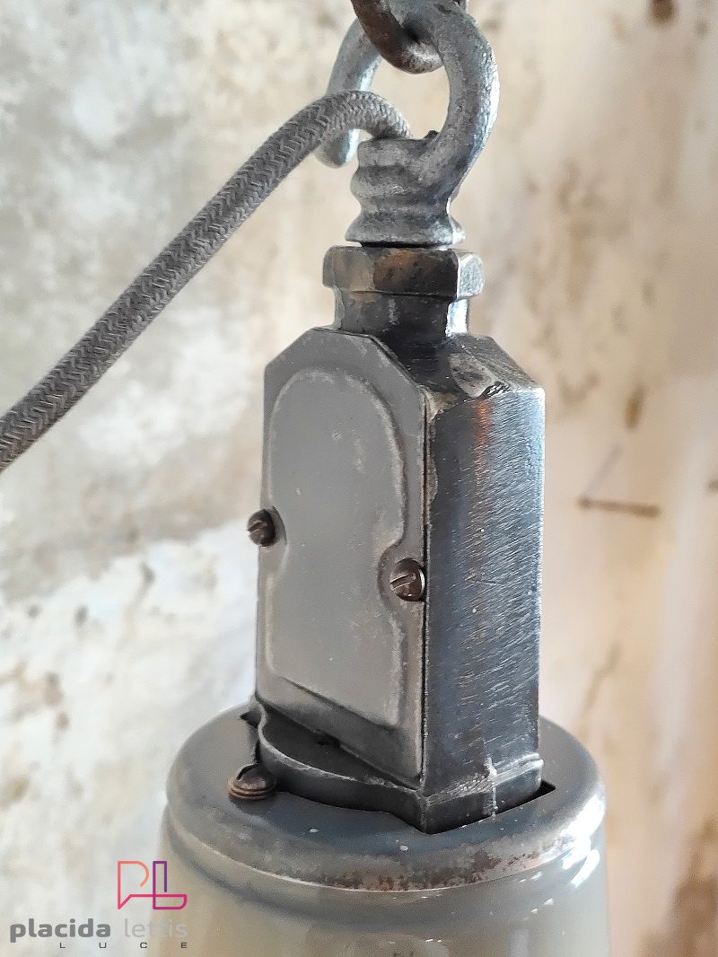 Lampada a sospensione vintage originale Mazdalux tortora, Inghilterra – dettaglio 14