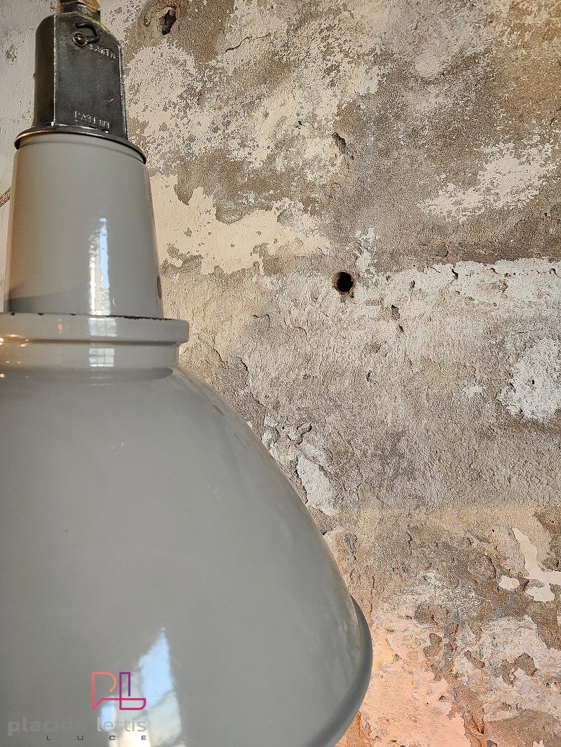 Lampada a sospensione vintage originale Mazdalux tortora, Inghilterra – dettaglio 7