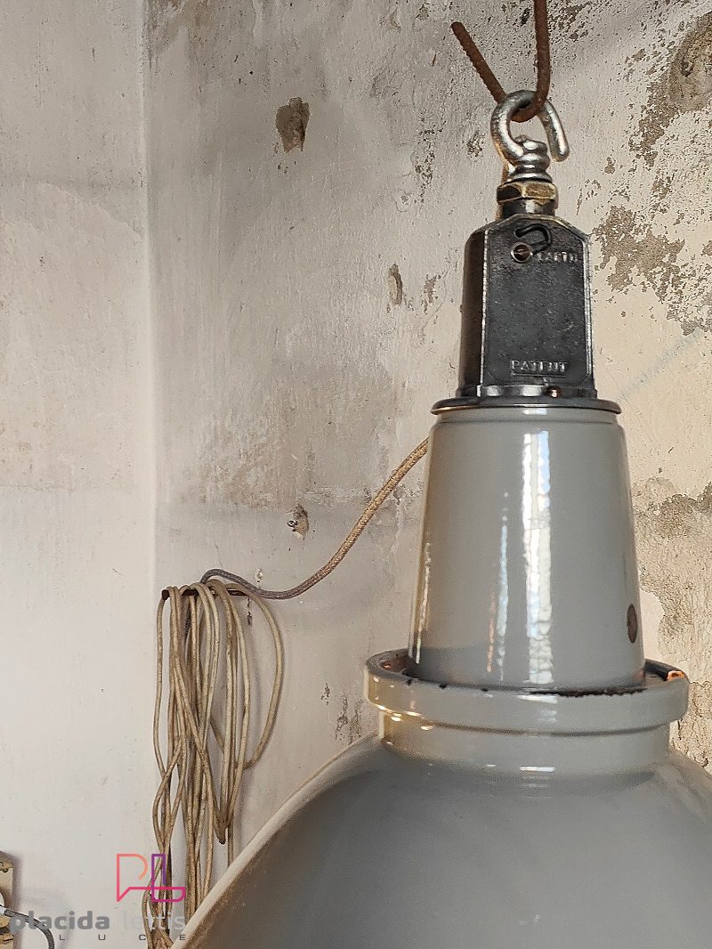 Lampada a sospensione vintage originale Mazdalux tortora, Inghilterra – dettaglio 9