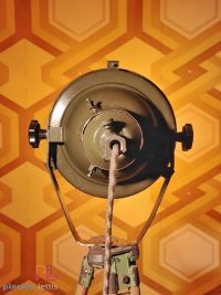 Faro da teatro vintage originale verde con specchio a raggi, Polonia – miniatura 7