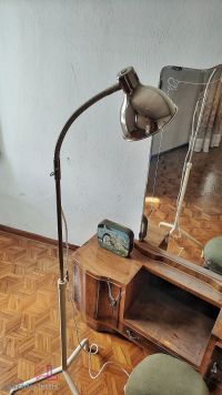 Lampada da terra vintage originale medica con cupola cromata, anni '60 – miniatura 9