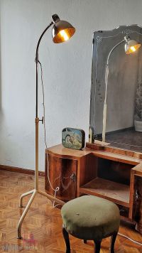 Lampada da terra vintage originale medica con cupola cromata, anni '60 – miniatura 18