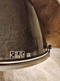 Original vintage black pendant light with glass, Czechoslovakia 1980s – thumbnail 23