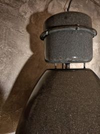 Original vintage black pendant light with glass, Czechoslovakia 1980s – thumbnail 18