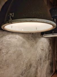 Original vintage black pendant light with glass, Czechoslovakia 1980s – thumbnail 9