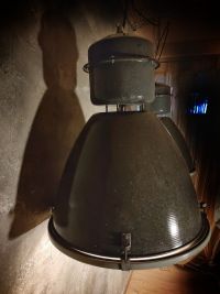 Original vintage black pendant light with glass, Czechoslovakia 1980s – thumbnail 10