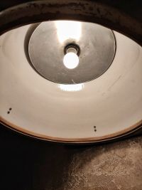 Original vintage black pendant light with glass, Czechoslovakia 1980s – thumbnail 17