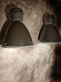 Original vintage black pendant light with glass, Czechoslovakia 1980s – thumbnail 11