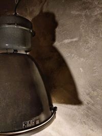 Original vintage black pendant light with glass, Czechoslovakia 1980s – thumbnail 16