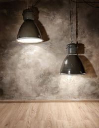 Original vintage black pendant light with glass, Czechoslovakia 1980s – thumbnail 5