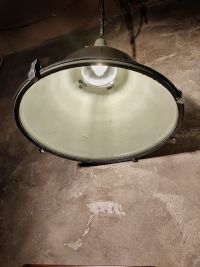 Original vintage pendant light with glass top, USSR 1970s – thumbnail 15