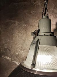Original vintage pendant light with glass top, USSR 1970s – thumbnail 21