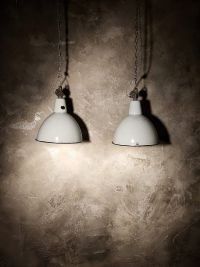 Original vintage cerulean blue pendant light, Poland 1950s-70s – thumbnail 7