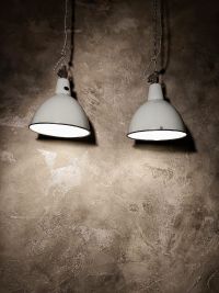 Original vintage cerulean blue pendant light, Poland 1950s-70s – thumbnail 11