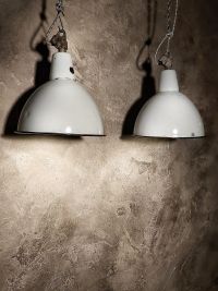 Original vintage cerulean blue pendant light, Poland 1950s-70s – thumbnail 14