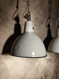 Original vintage cerulean blue pendant light, Poland 1950s-70s – thumbnail 13