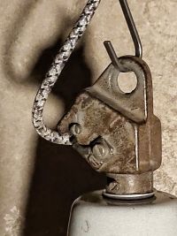 Original vintage cerulean blue pendant light, Poland 1950s-70s – thumbnail 16