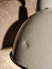 Original vintage cerulean blue pendant light, Poland 1950s-70s – thumbnail 18