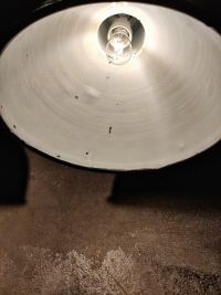 Original vintage cerulean blue pendant light, Poland 1950s-70s – thumbnail 19