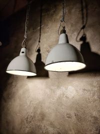 Original vintage cerulean blue pendant light, Poland 1950s-70s – thumbnail 3