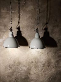 Original vintage cerulean blue pendant light, Poland 1950s-70s – thumbnail 2