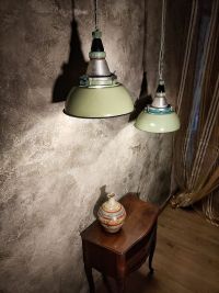 Original vintage light green pendant light, Russia 1970s – thumbnail 8