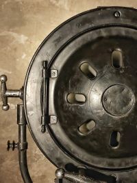 Spotlight da cinema vintage originale con lente di Fresnel, Cinecittà Roma – miniatura 21