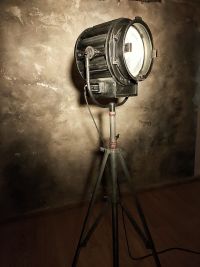 Spotlight da cinema vintage originale con lente di Fresnel, Cinecittà Roma – miniatura 14