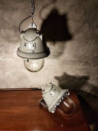 Original vintage bunker pendant light, East Germany (GDR) 1980s – thumbnail 16