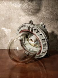 Original vintage bunker pendant light, East Germany (GDR) 1980s – thumbnail 12