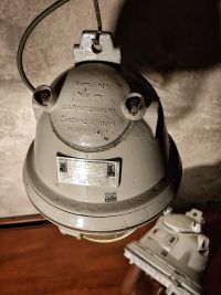 Original vintage bunker pendant light, East Germany (GDR) 1980s – thumbnail 11