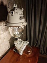 Original vintage bunker pendant light, East Germany (GDR) 1980s – thumbnail 8