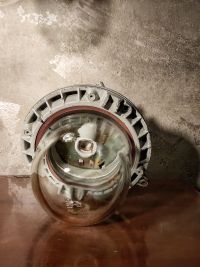 Original vintage bunker pendant light, East Germany (GDR) 1980s – thumbnail 5